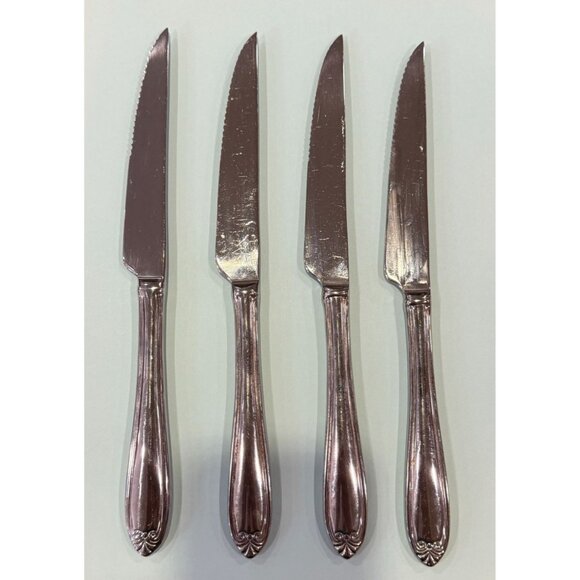 Lenox Unknown Pattern Discontinued Stainless Steak Knives Flatware Vietnam - Picture 2 of 6